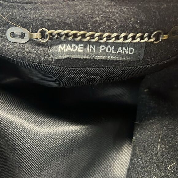 Trade Mark Vintage Long Trench Coat Wool Cashmere Blend Size 44R - Picture 5 of 13